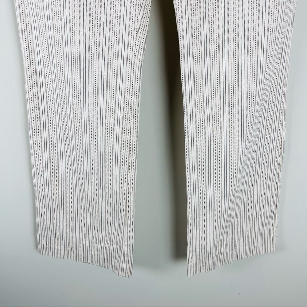 Michael Kors cream brown striped boot cut flare preppy light academia pants 8 - Picture 4 of 9